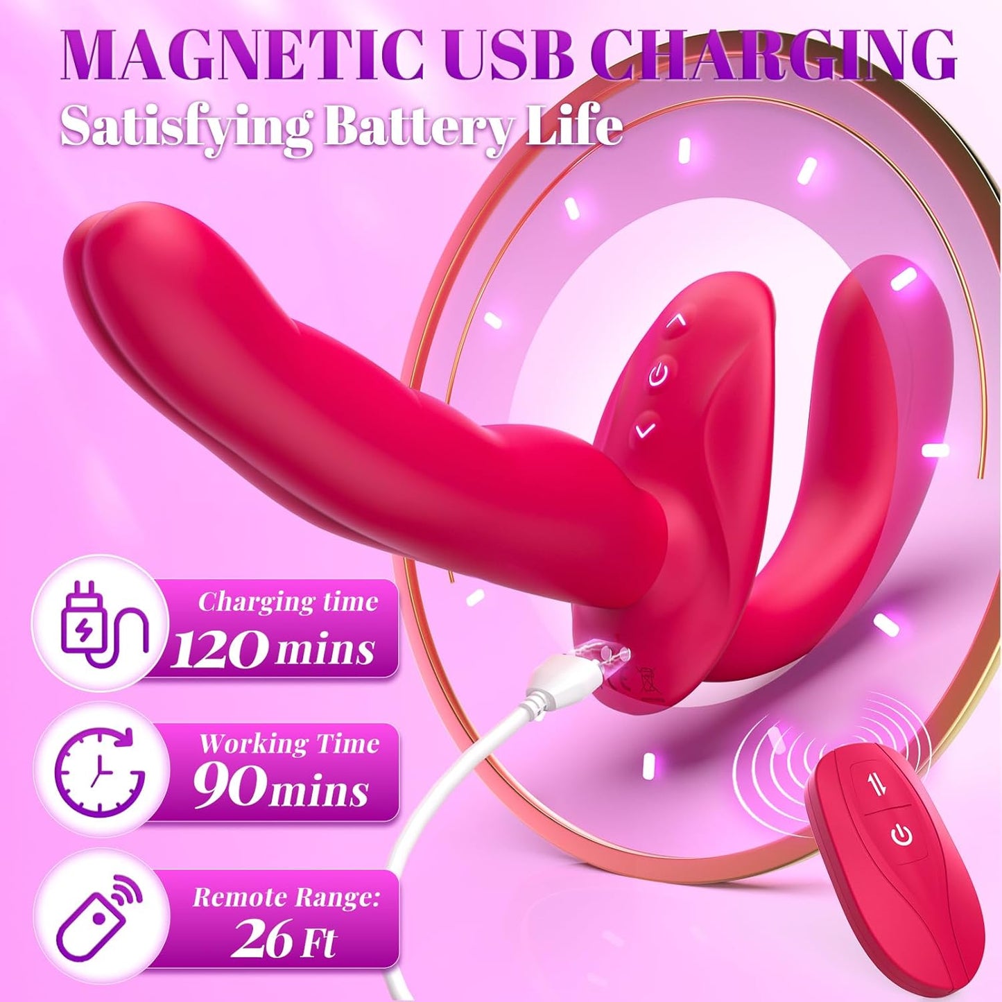Vibrador de doble punta FlexDuo Wearable Strap-On
