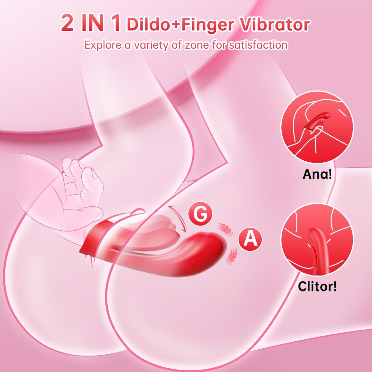 Vibrador de dedo de doble pulsación FlexFlick