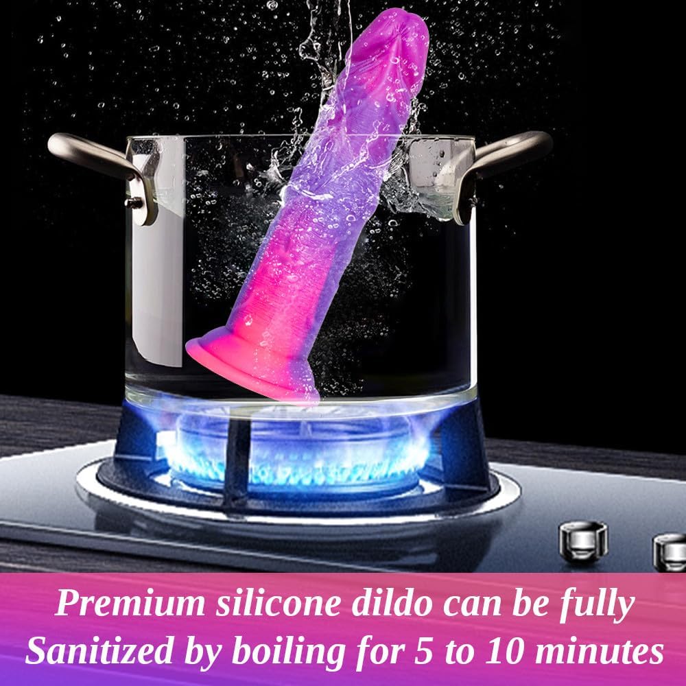 FlexGlow 8.2" Godemichet en Silicone Liquide