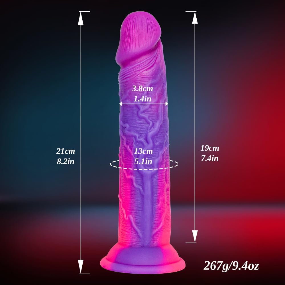 FlexGlow 8.2" Godemichet en Silicone Liquide