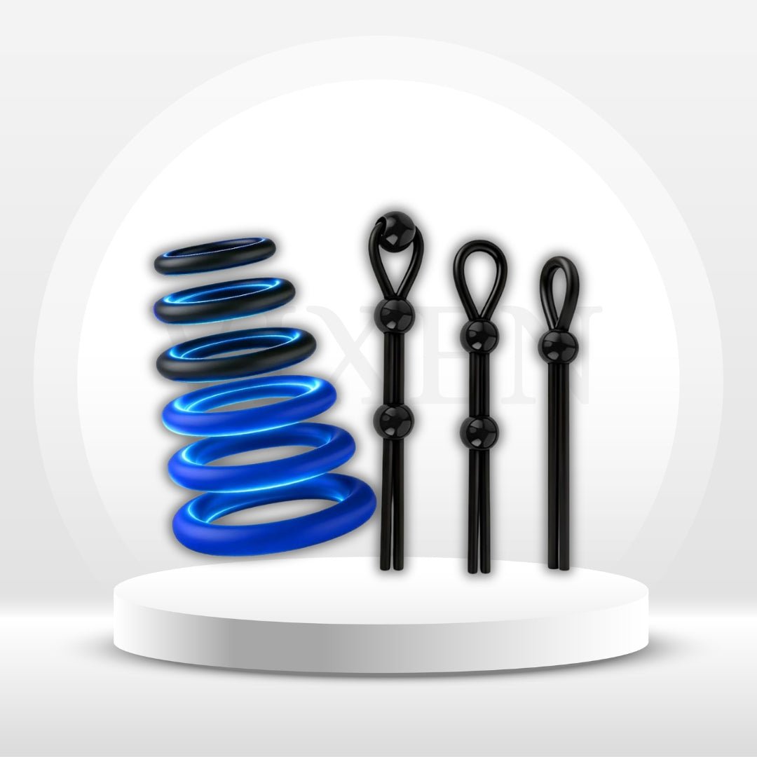 FlexLoop Ensemble de 9 anneaux péniens ajustables
