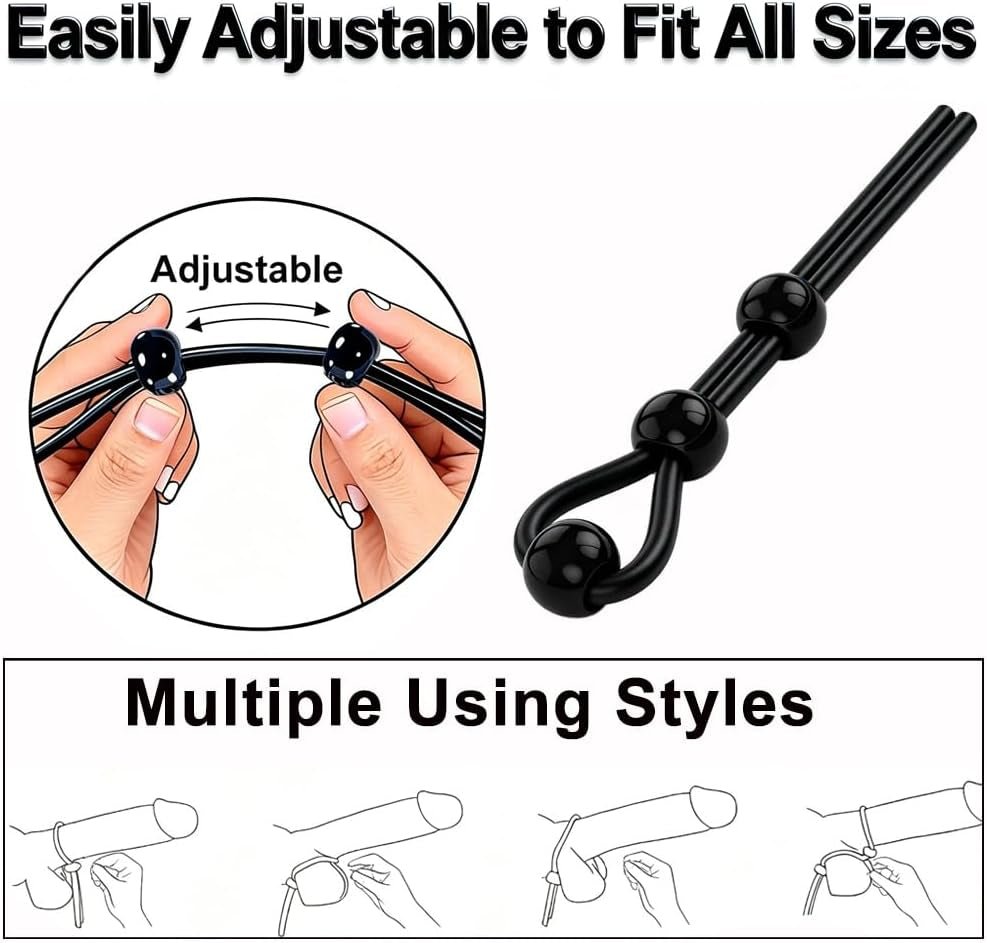 FlexLoop Ensemble de 9 anneaux péniens ajustables