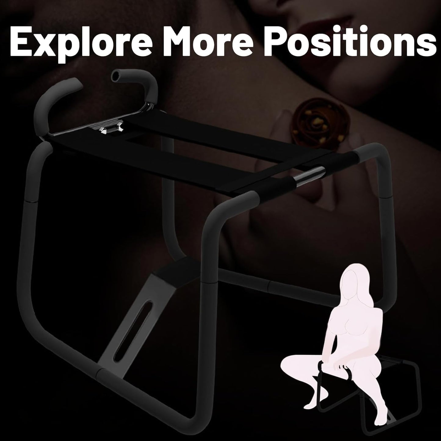 FlexMount Adjustable Height Sex Chair with Handrail