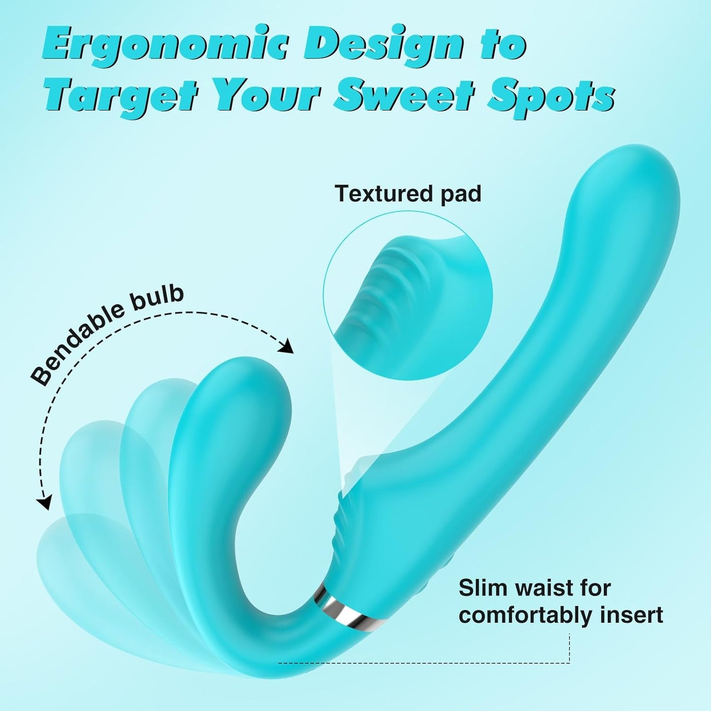 FlexPulse Dildo de Doble Cara sin Tirantes Strapless