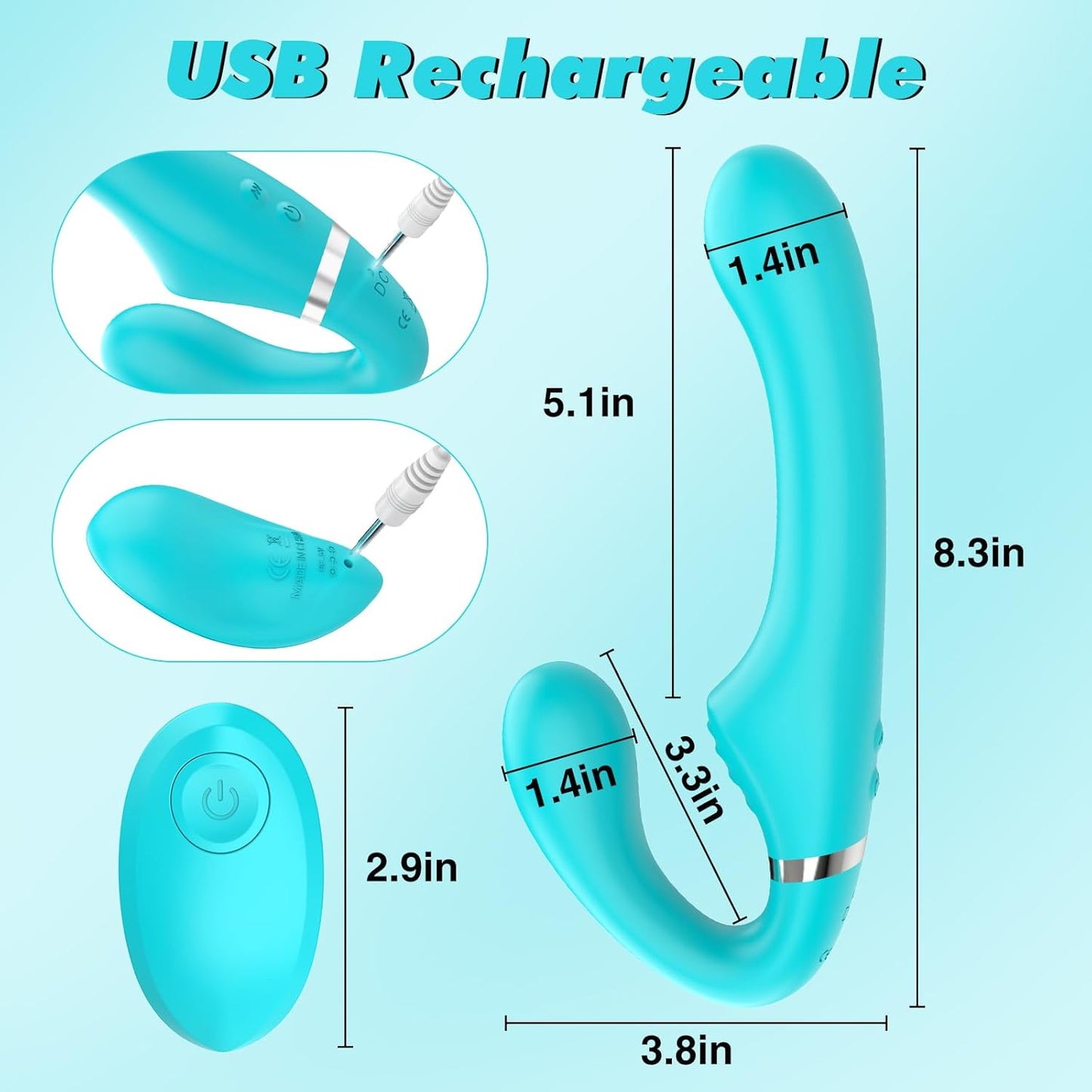 FlexPulse Dildo de Doble Cara sin Tirantes Strapless