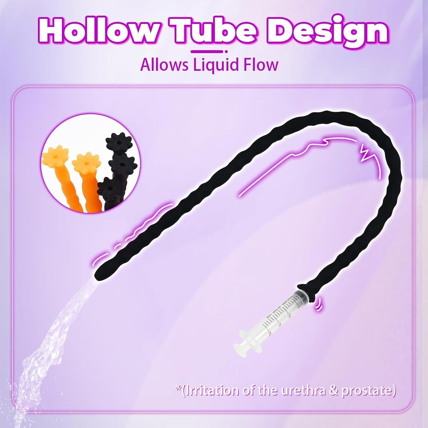 FlexTrio 3-Piece Hollow Silicone Urethral Sound Set