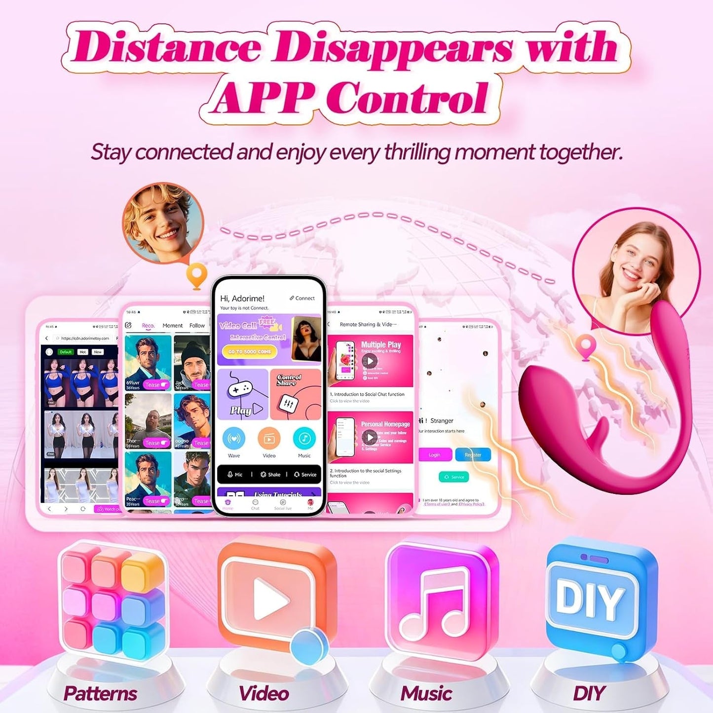FlickWhisper App-Control Tapping Wearable Egg Vibrator
