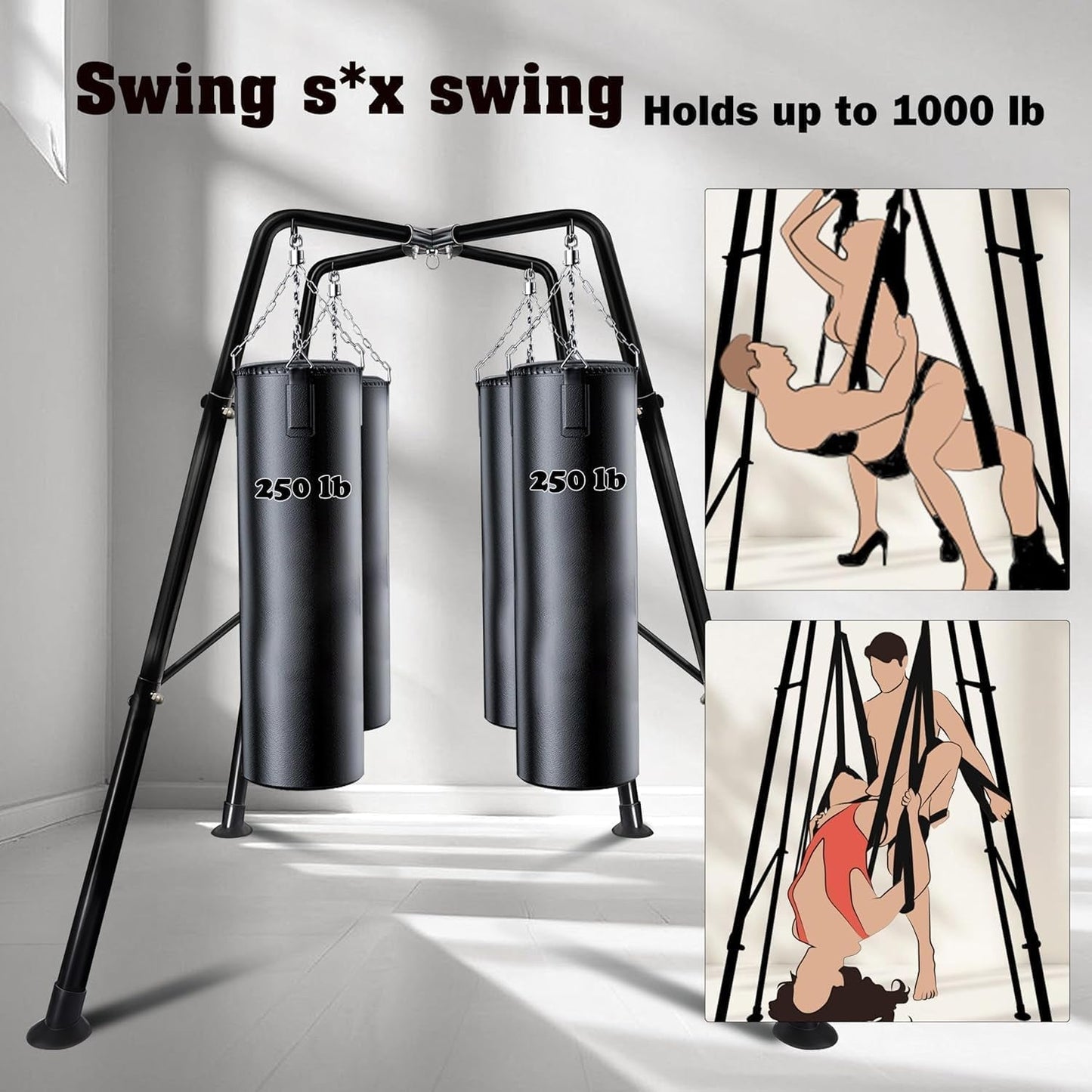 FloatThrone Heavy-Duty Sex Swing Stand 1000lb Frame