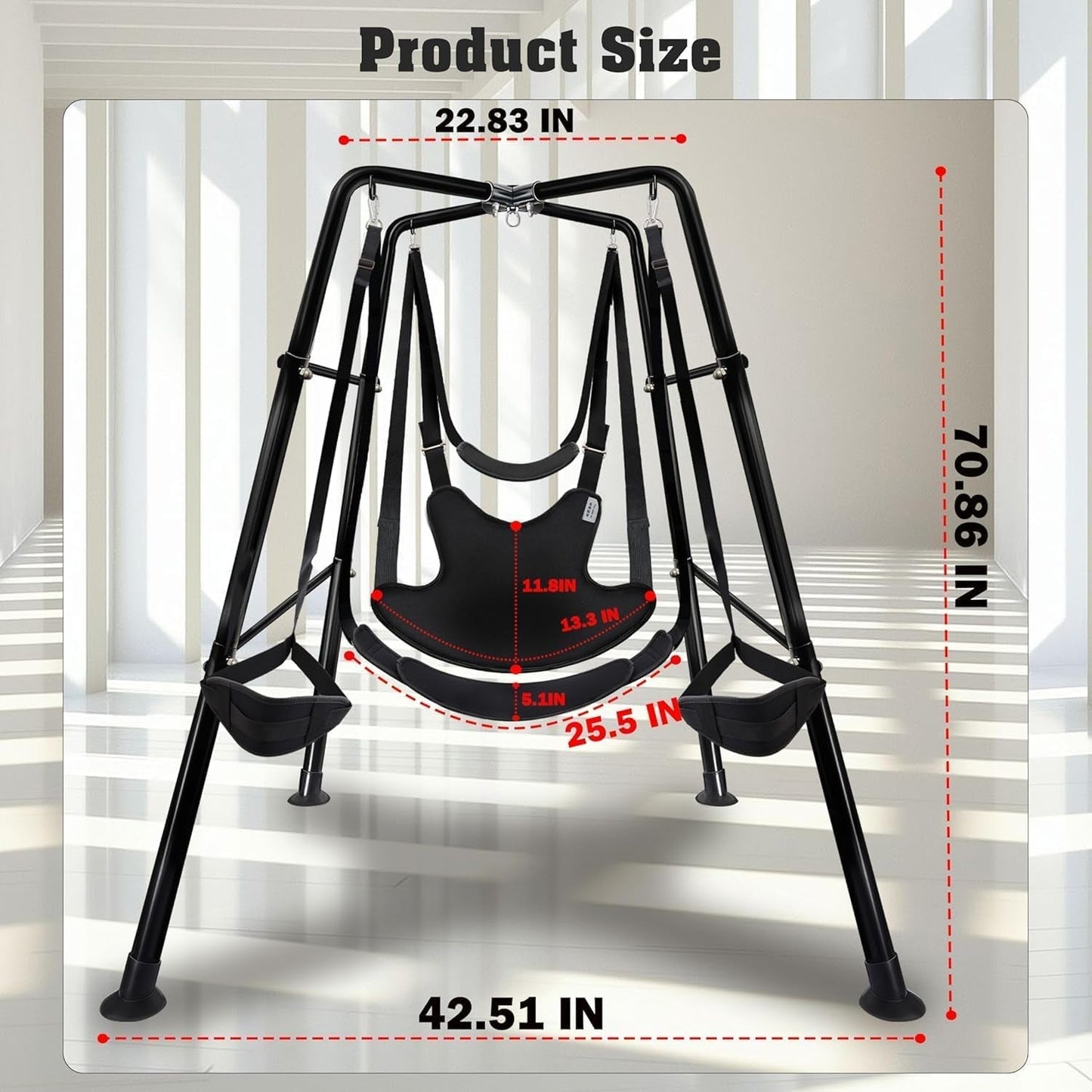FloatThrone Heavy-Duty Sex Swing Stand 1000lb Frame