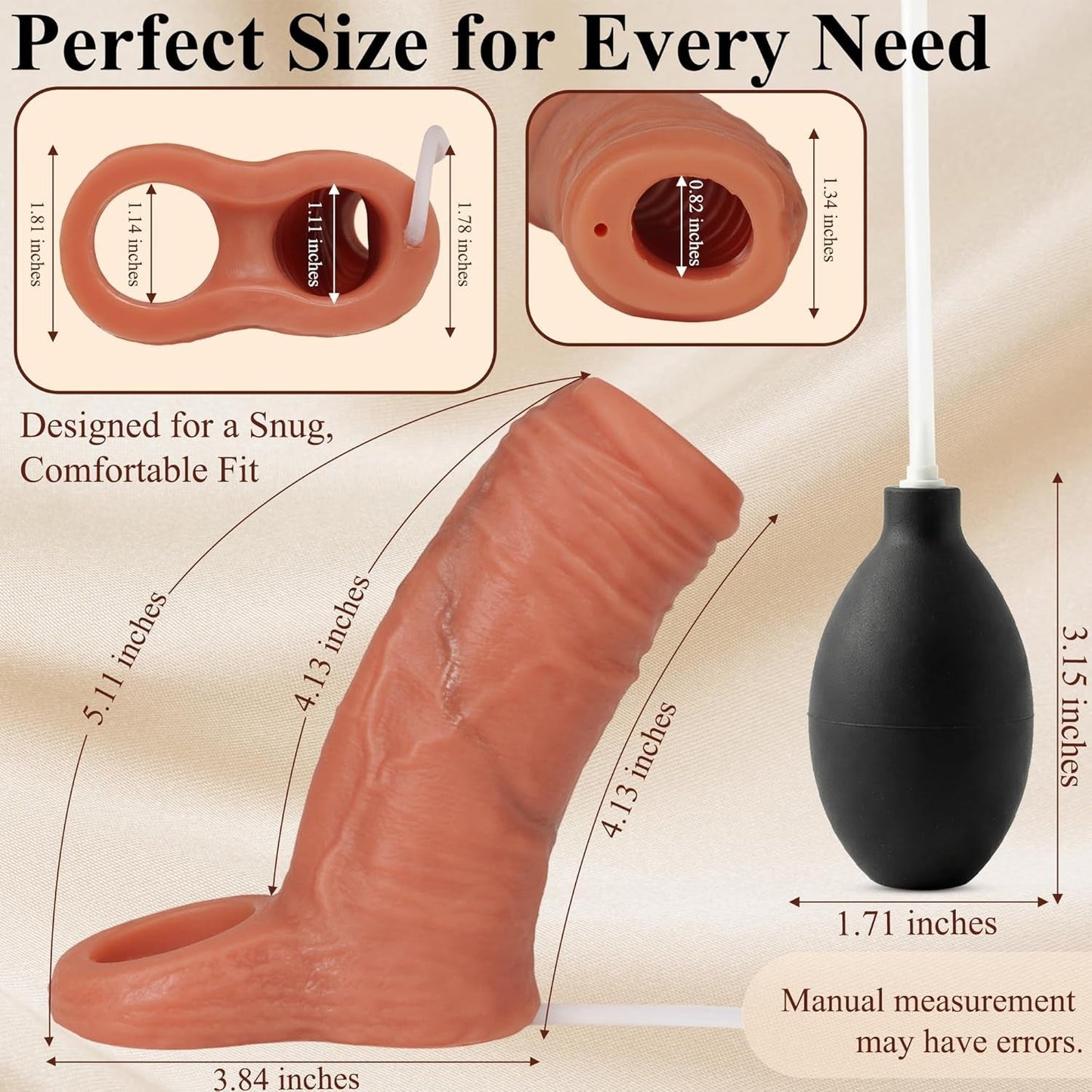 FlowFit Funda real para el pene con eyaculación - M