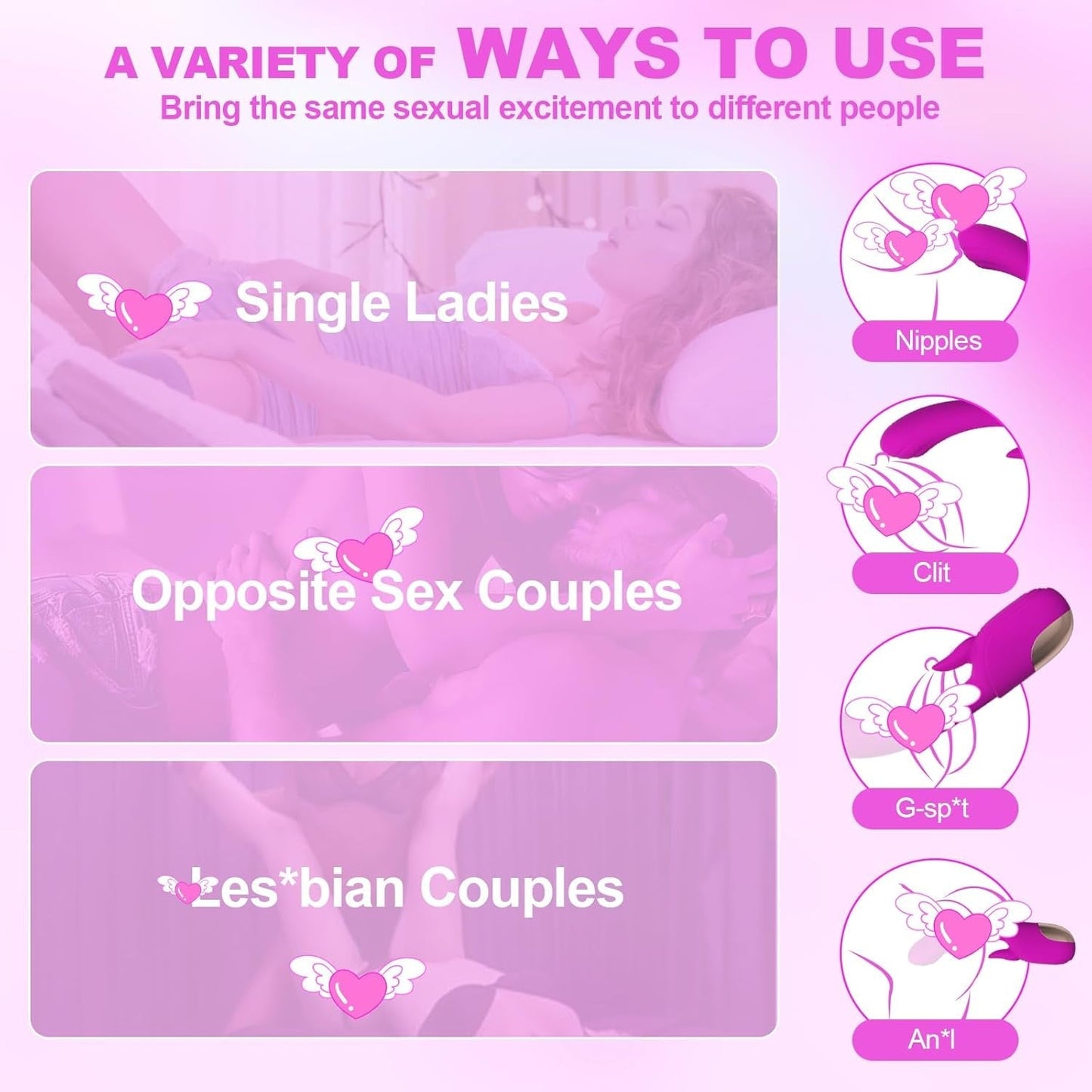 FlutterTongue Tongue Licking Rabbit Vibrator 12+12 Modes