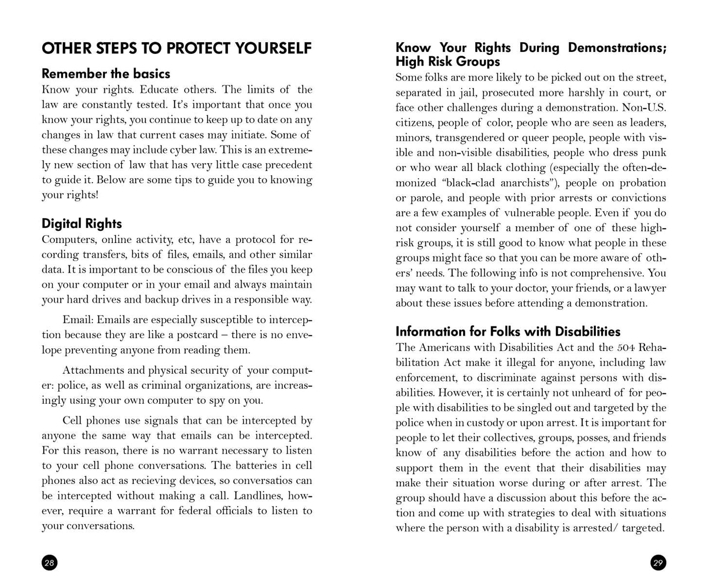 Libro electrónico - Conoce tus derechos: Protégete a ti y a tu comunidad de la policía, ICE, el FBI y el sistema de justicia