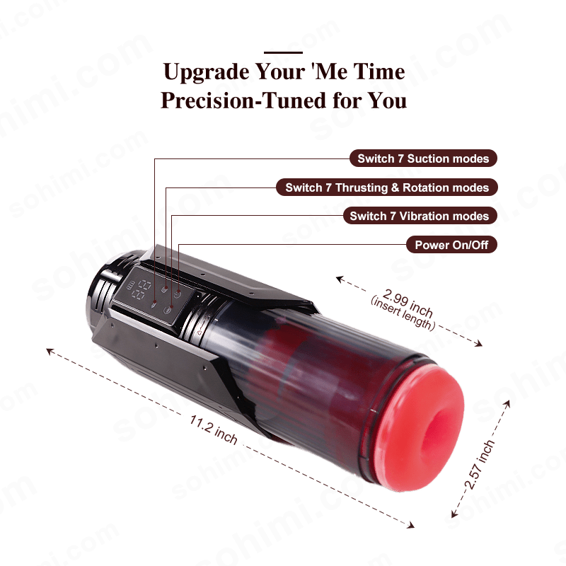Gatling| Estimulador masculino de empuje y rotación con control por aplicación