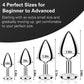 GemRise 4-Piece Steel Jewel Butt Plug Training Kit