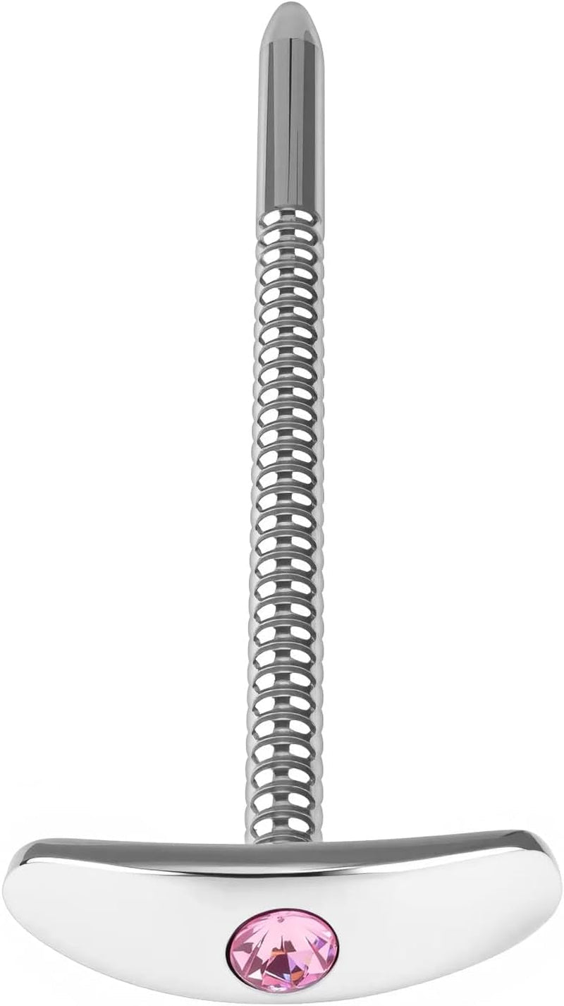 GemRod Stainless Steel Urethral Sound Pink Gem Plug