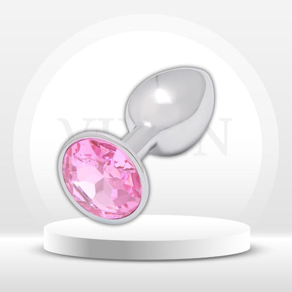 GemTease Small Metal Jewel Butt Plug for Beginners