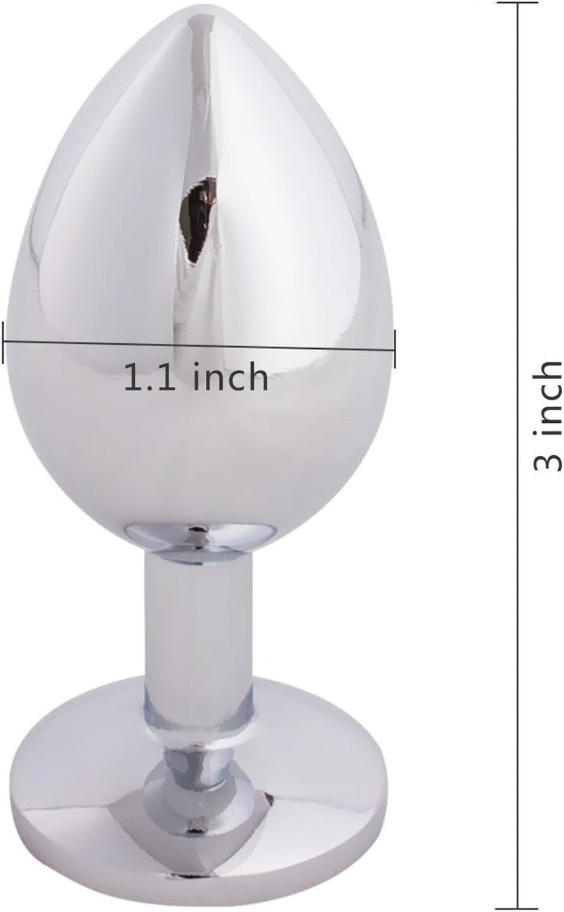 GemTease Small Metal Jewel Butt Plug for Beginners