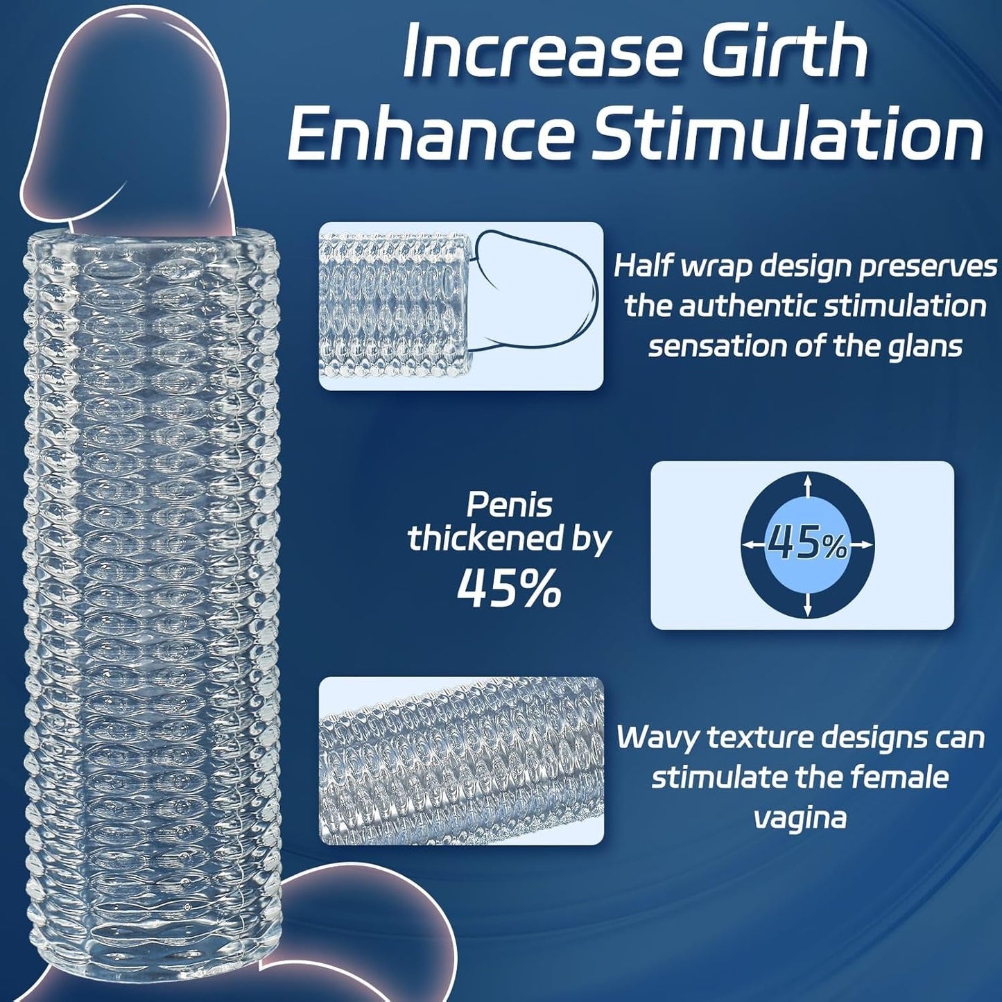 Funda Potenciadora del Grosor del Pene Recortable GirthForge