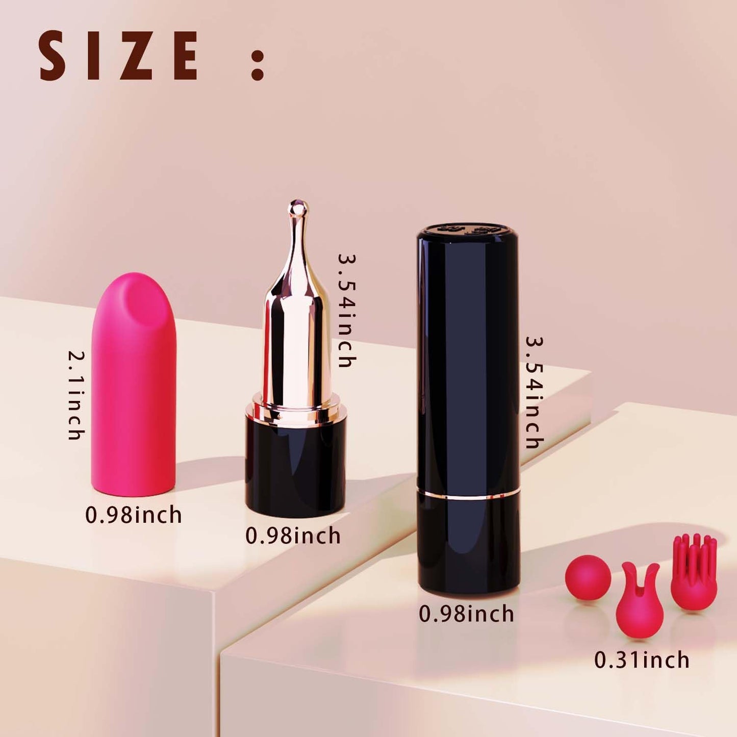 GlamVibe Vibrador labial 4-Play