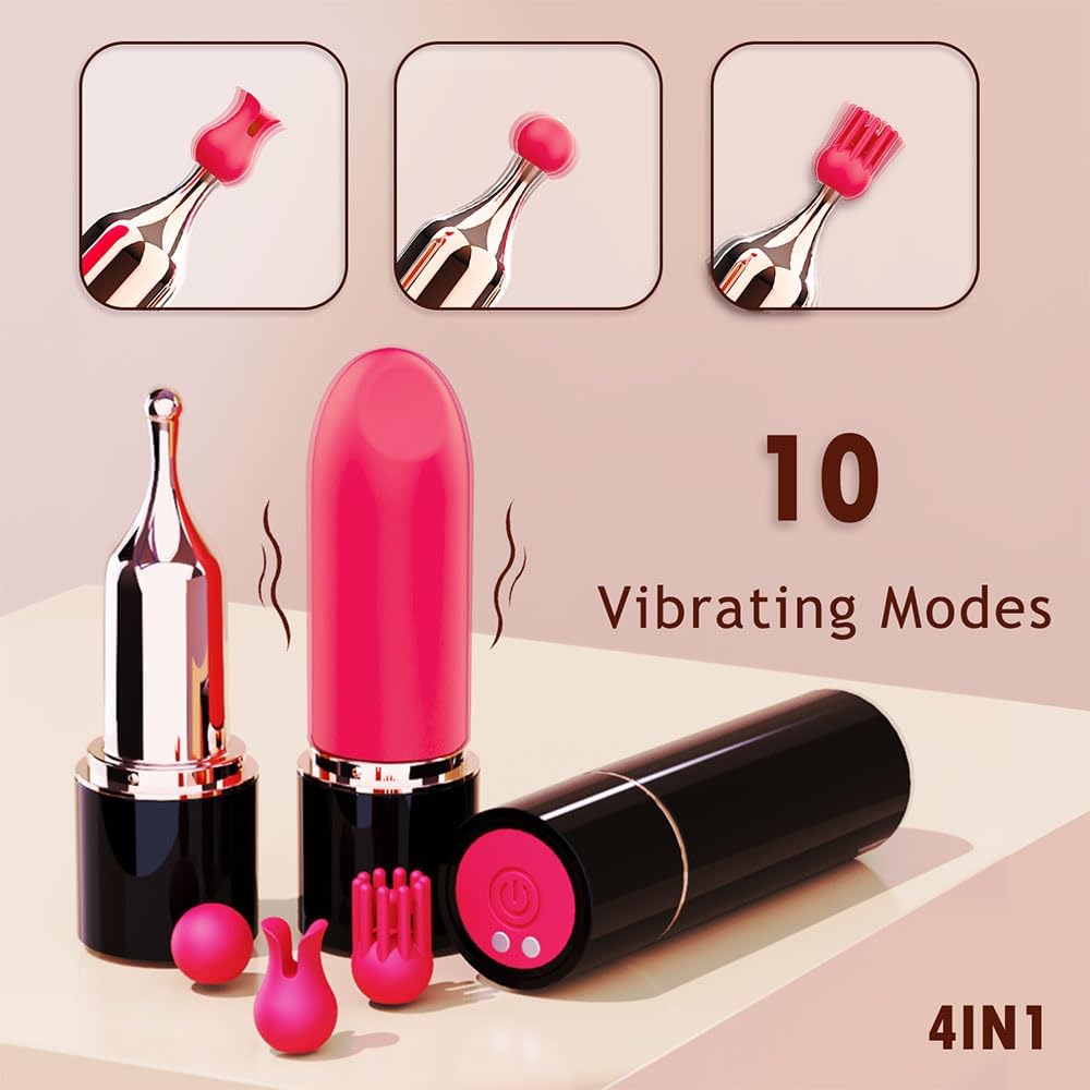 GlamVibe Vibrador labial 4-Play