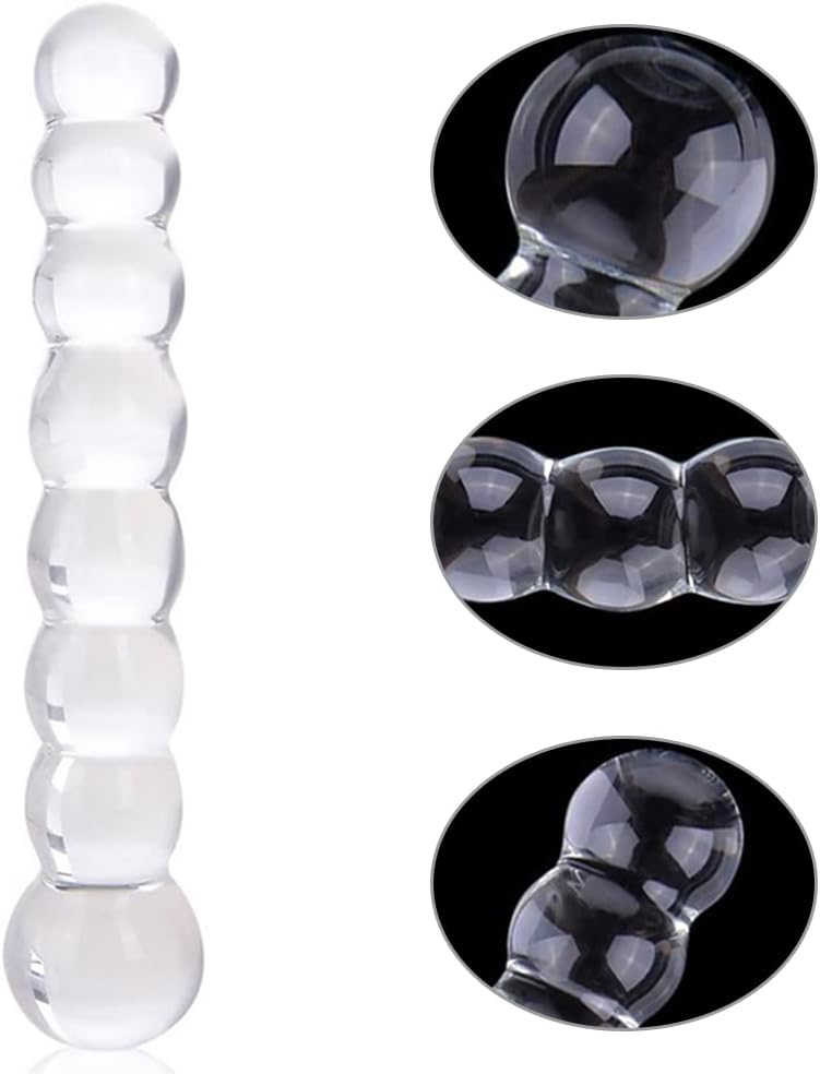 GlidePearl Tapón de cuentas de vidrio de doble extremo