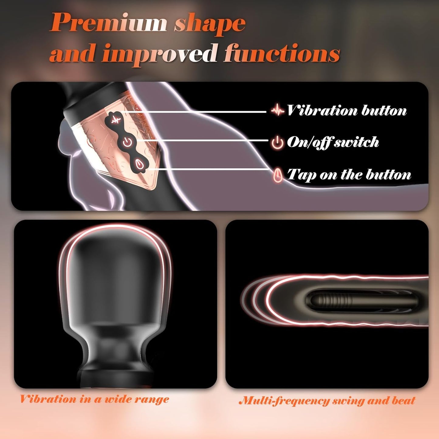 Vibrador con varita aleteadora GlideVibe 360°