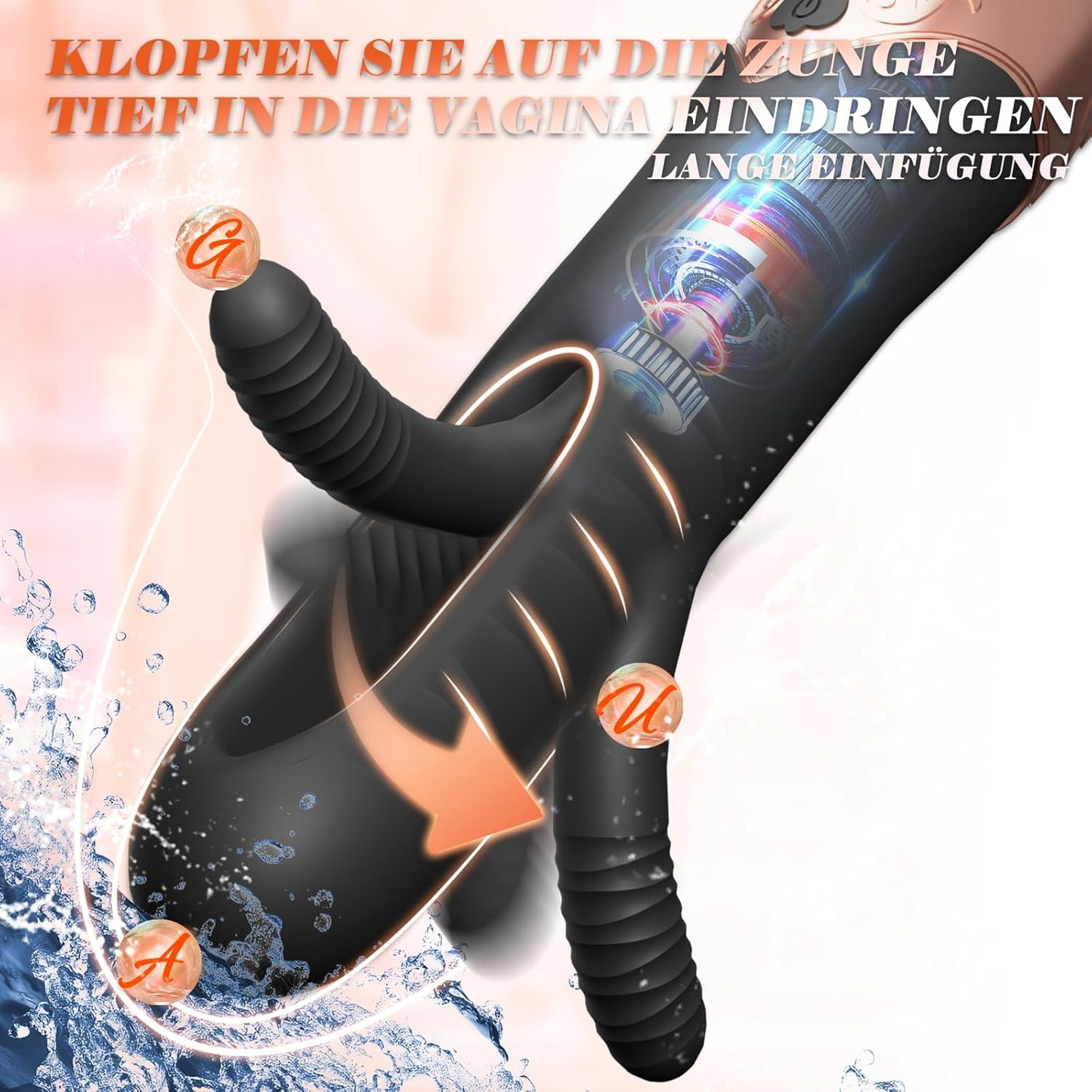 Vibrador con varita aleteadora GlideVibe 360°