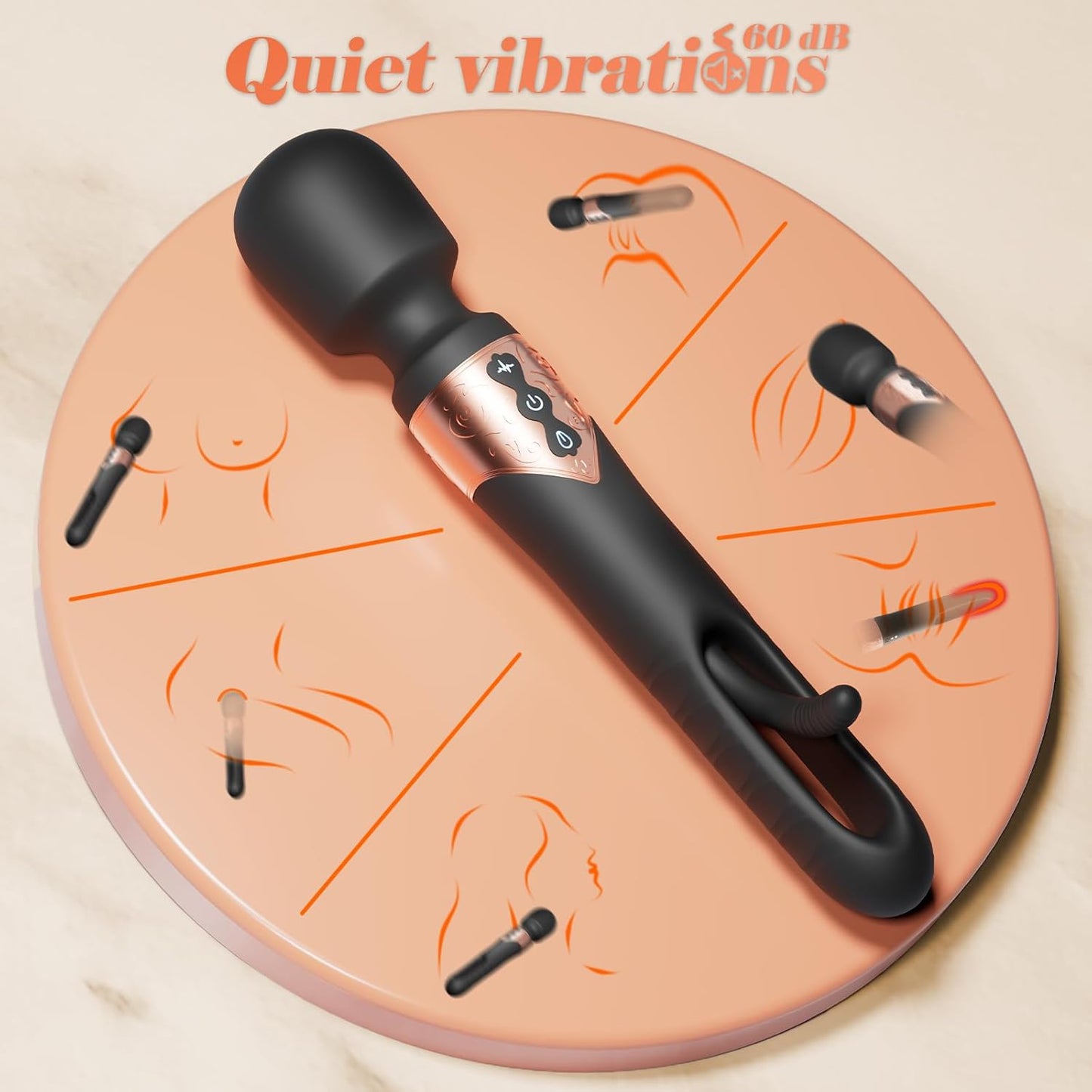 Vibrador con varita aleteadora GlideVibe 360°