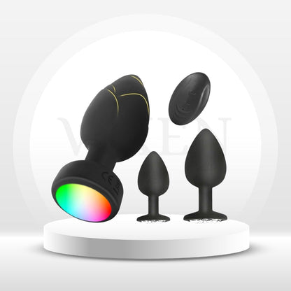 Juego de 3 plug anales GlowCore