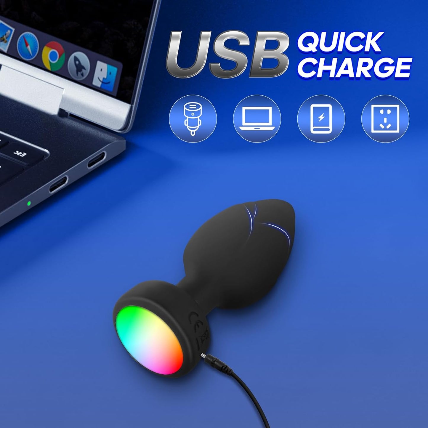 Juego de 3 plug anales GlowCore