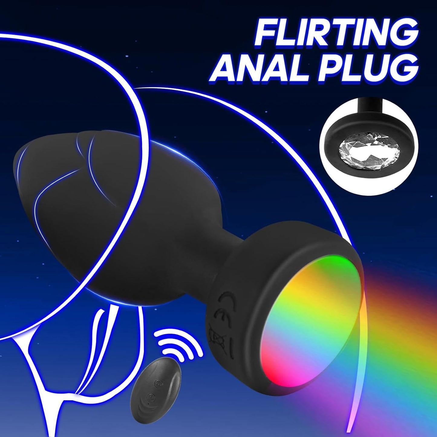 Juego de 3 plug anales GlowCore