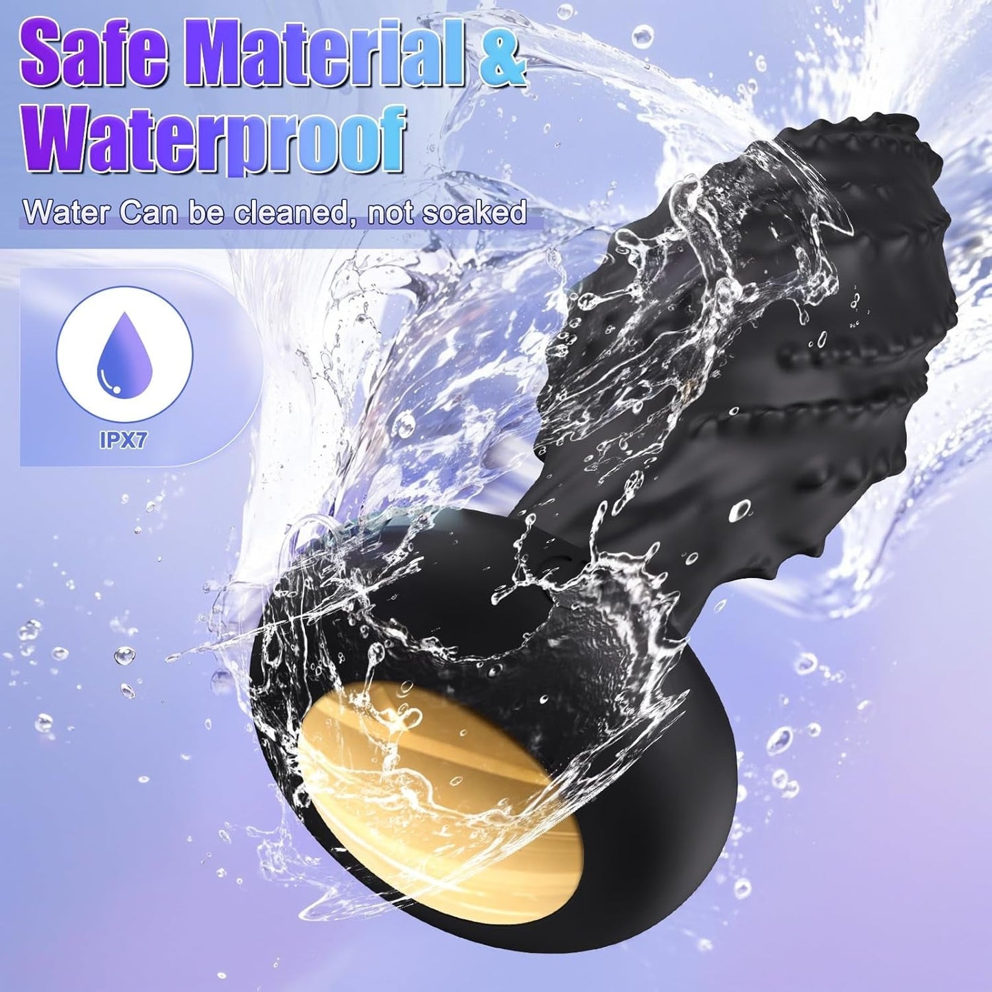 GlowMonster Vibrador anal giratorio 360° con control por aplicación