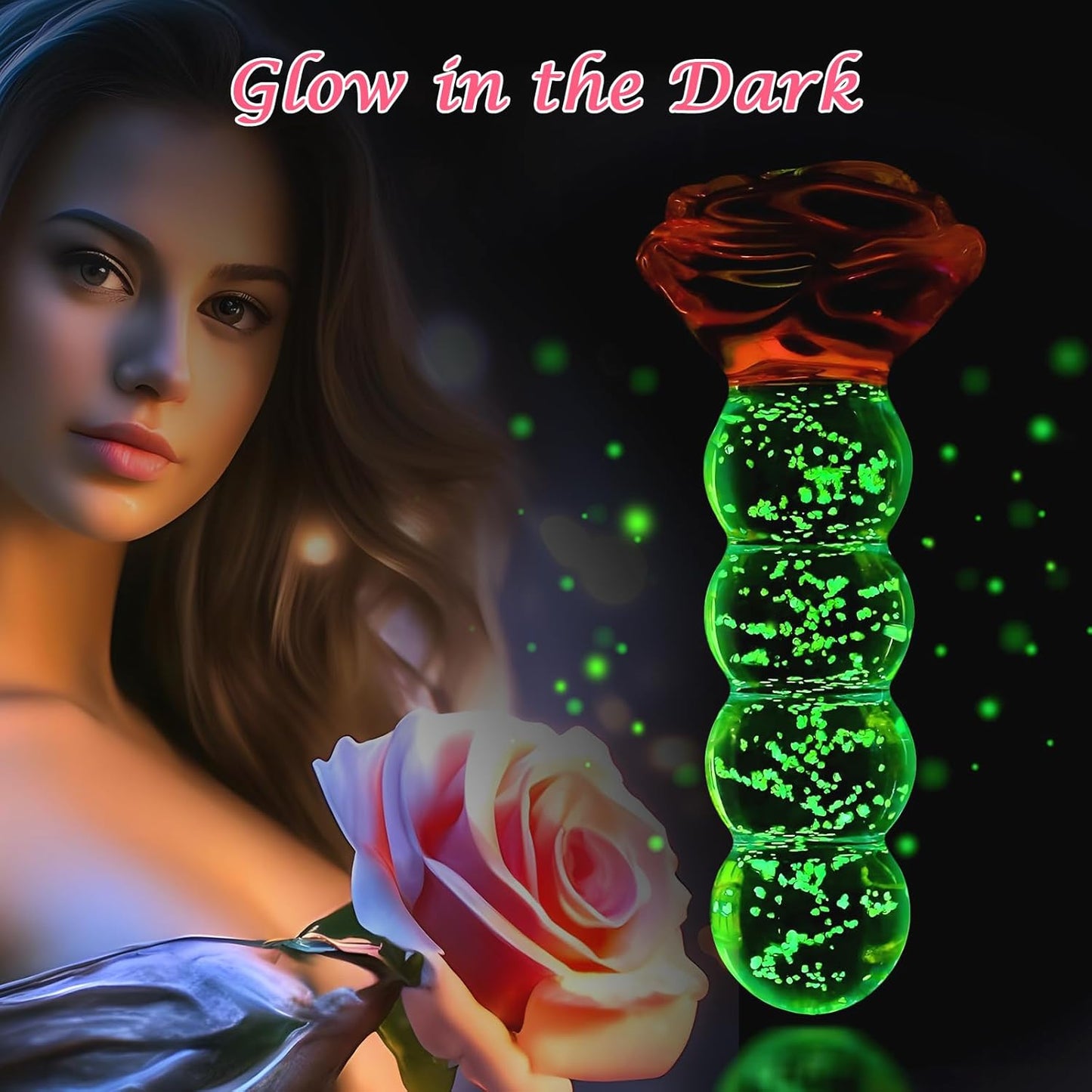 Cuentas anales de cristal GlowRose
