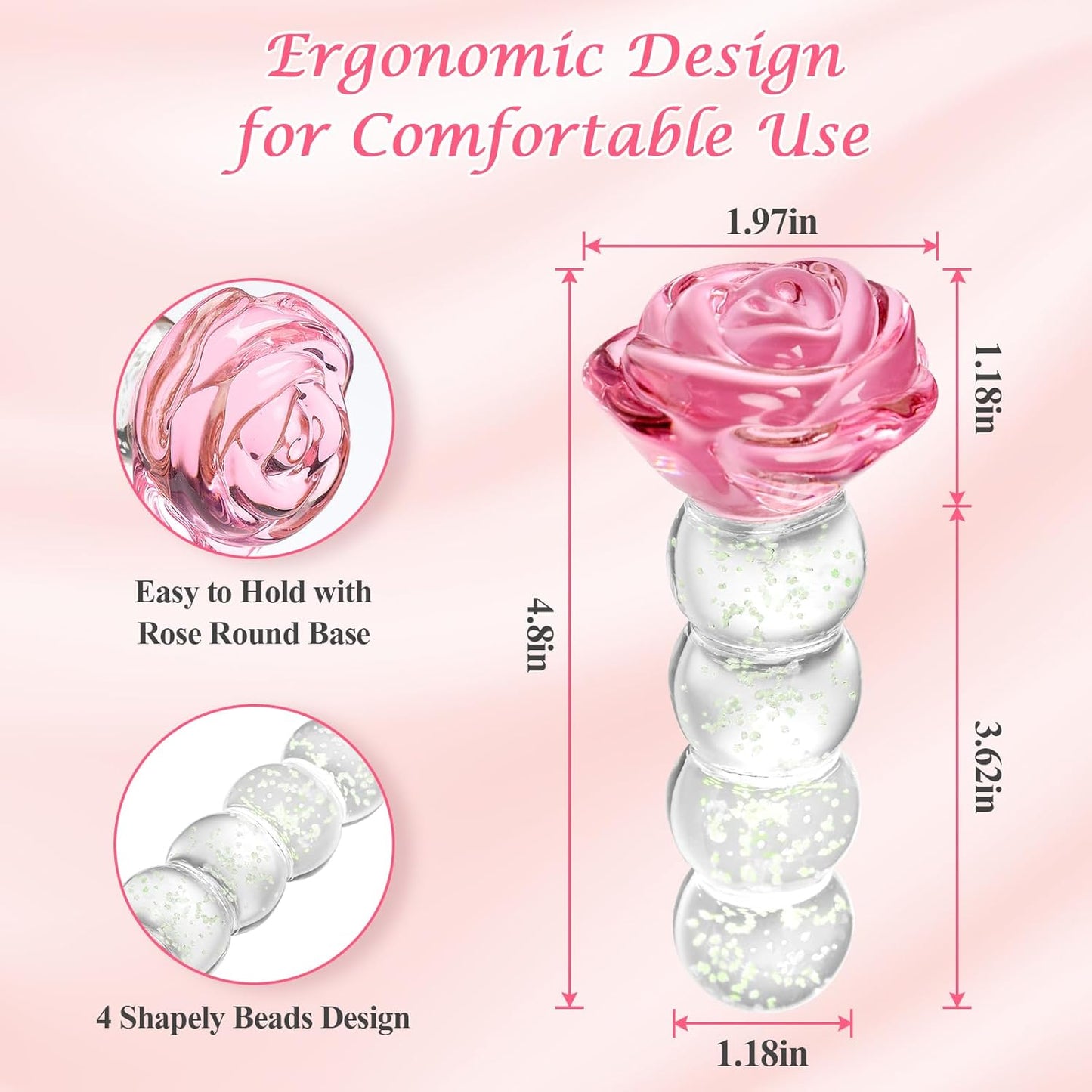 Cuentas anales de cristal GlowRose