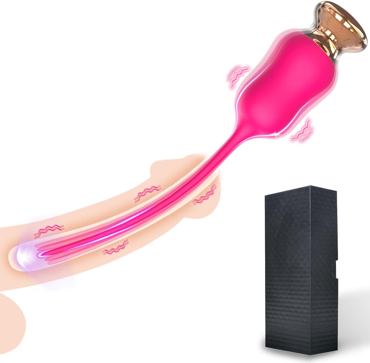 Vibrador uretral bañado en oro GoldRush