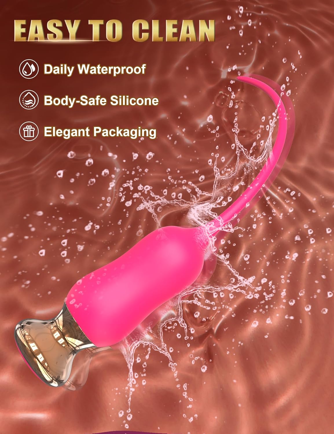 Vibrador uretral bañado en oro GoldRush