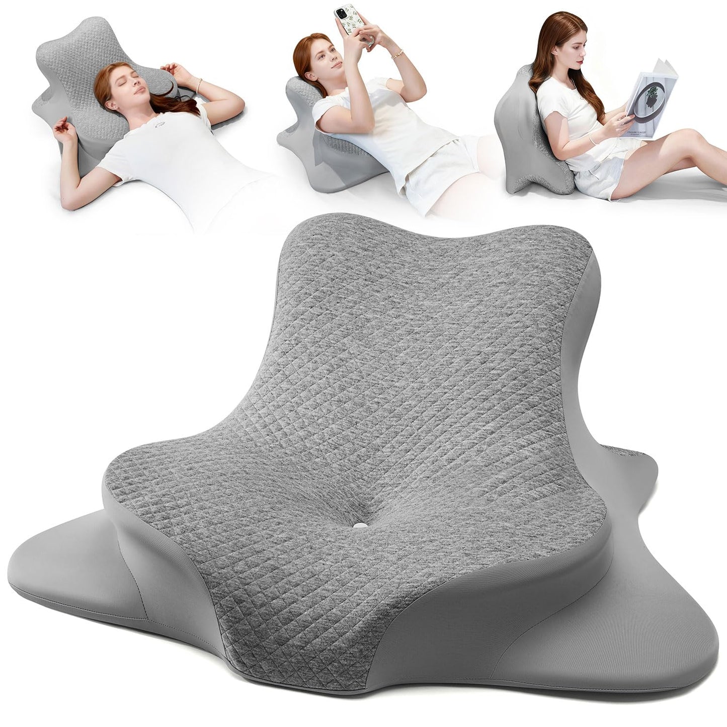 Almohada triangular de posicionamiento íntimo para parejas gris