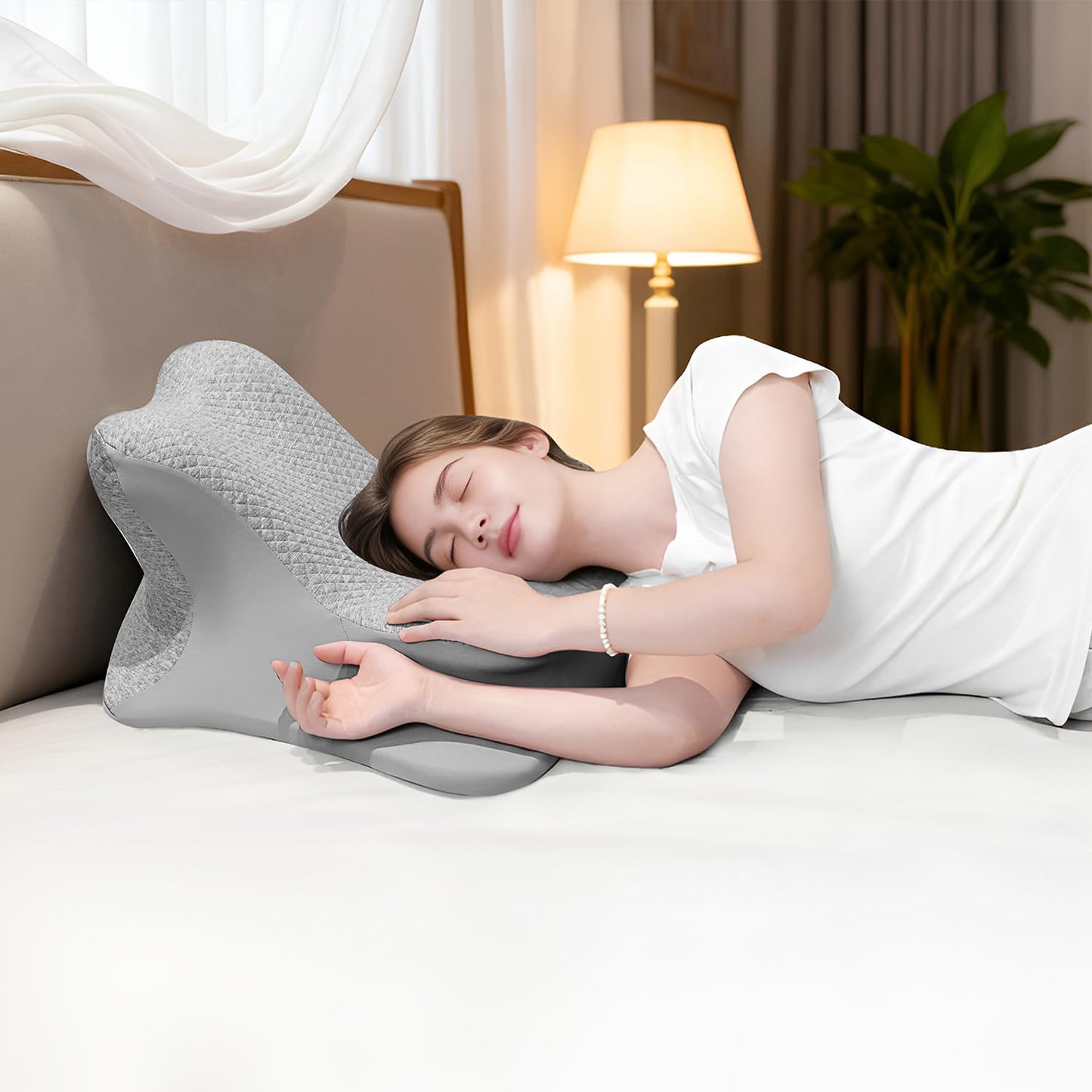 Almohada triangular de posicionamiento íntimo para parejas gris