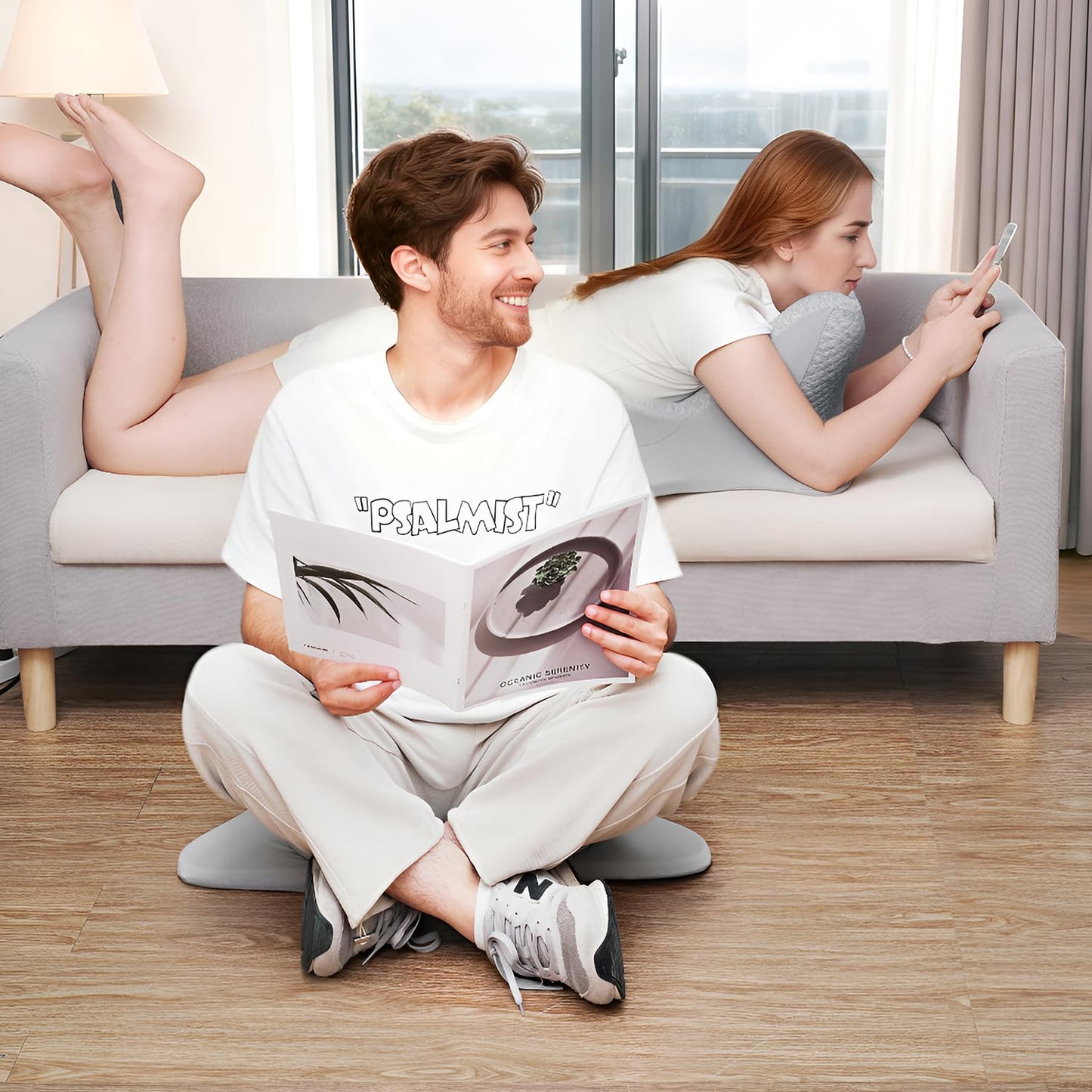 Almohada triangular de posicionamiento íntimo para parejas gris