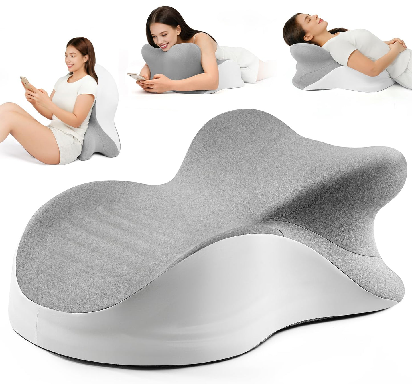 Almohada de apoyo para posición íntima para parejas gris