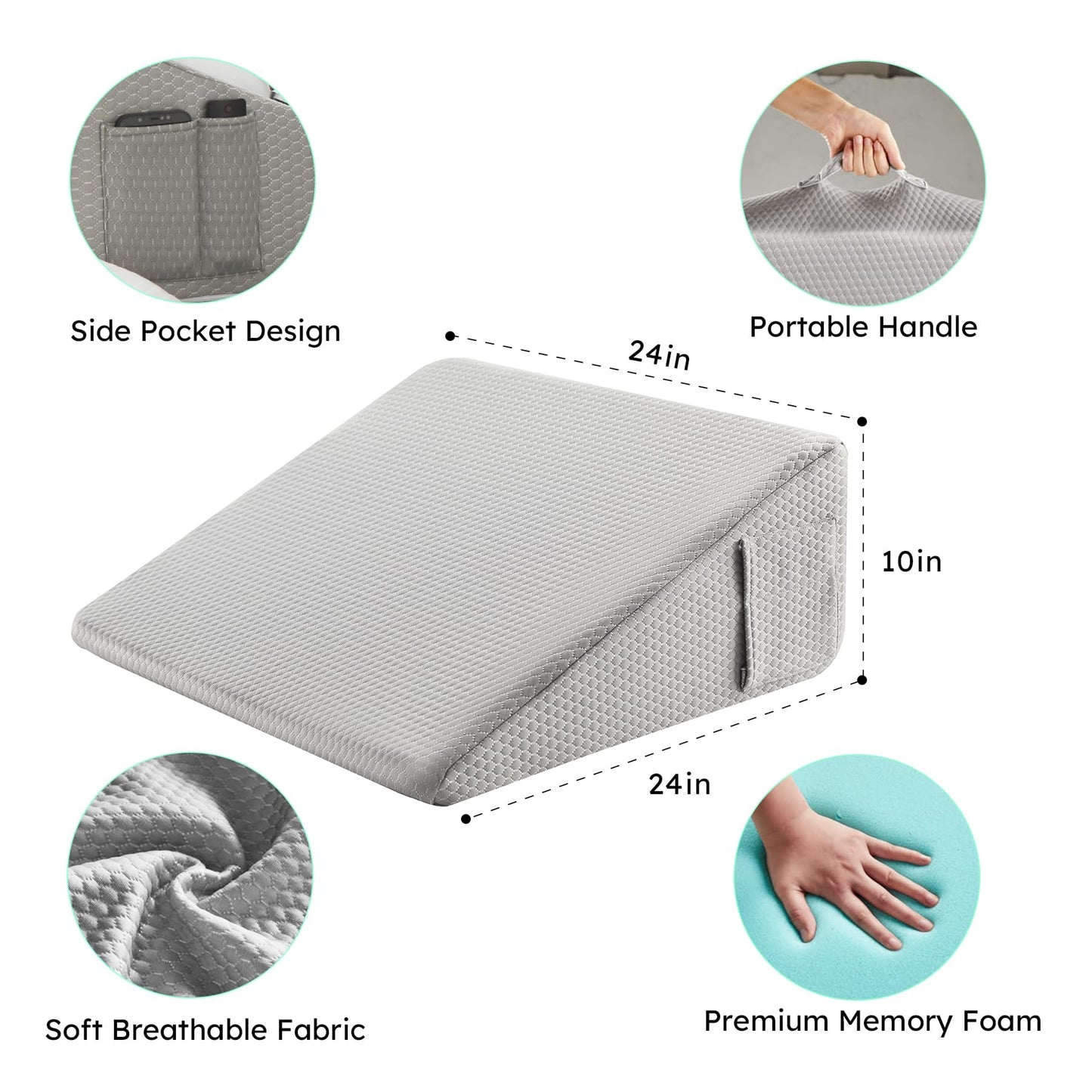 Cuña de soporte para posiciones íntimas de parejas (gris)