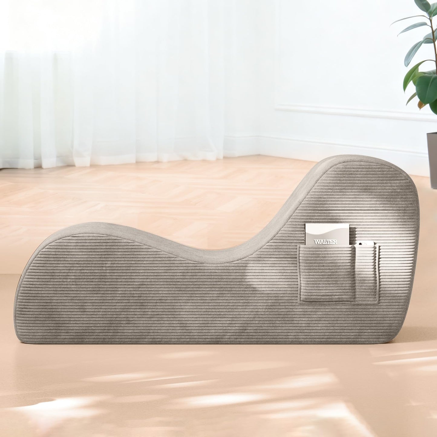 Chaise longue de apoyo íntimo ergonómica gris para sexo