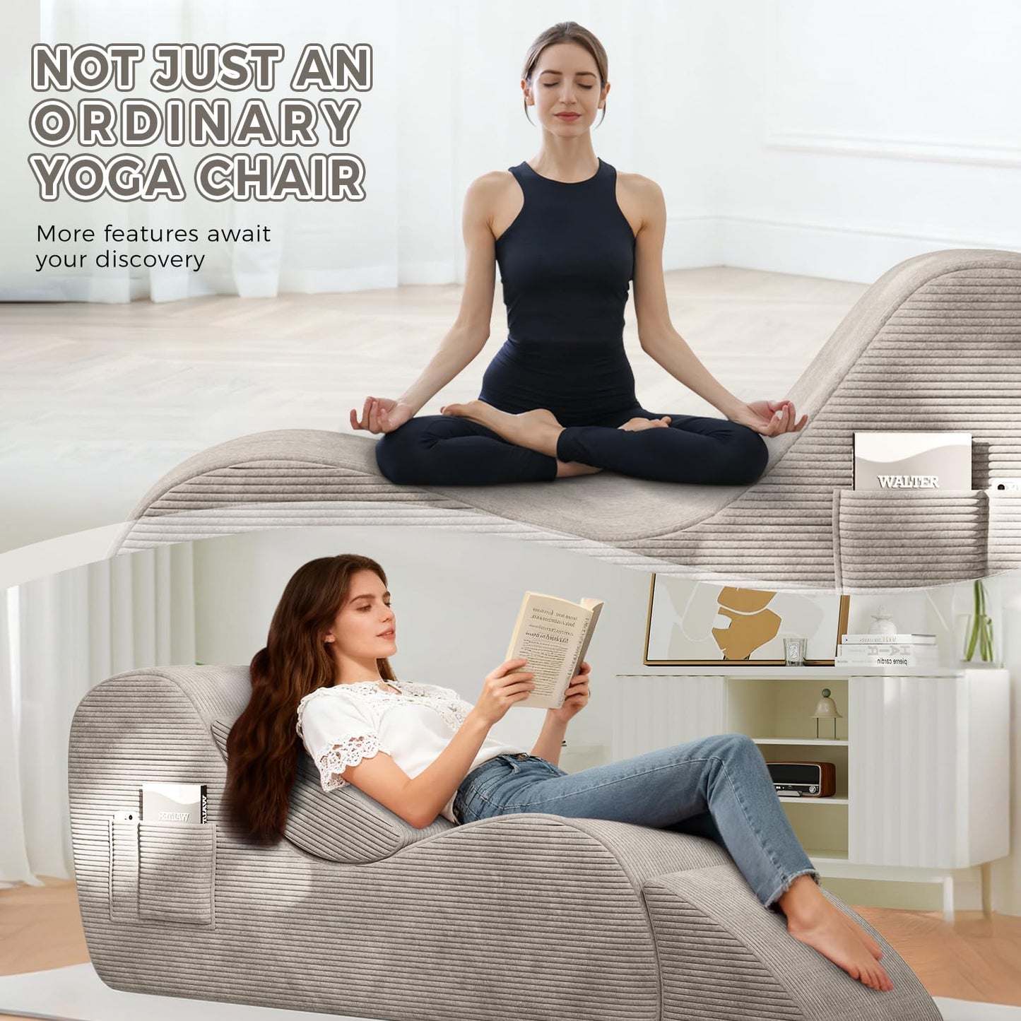 Chaise longue de apoyo íntimo ergonómica gris para sexo