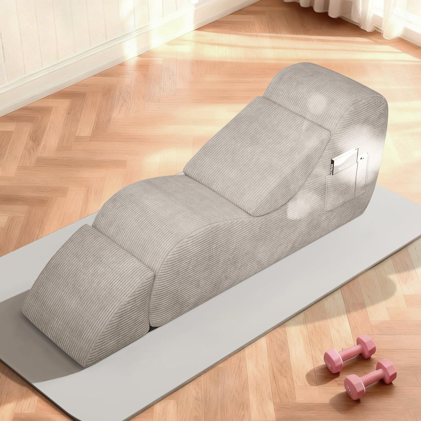 Chaise longue de apoyo íntimo ergonómica gris para sexo