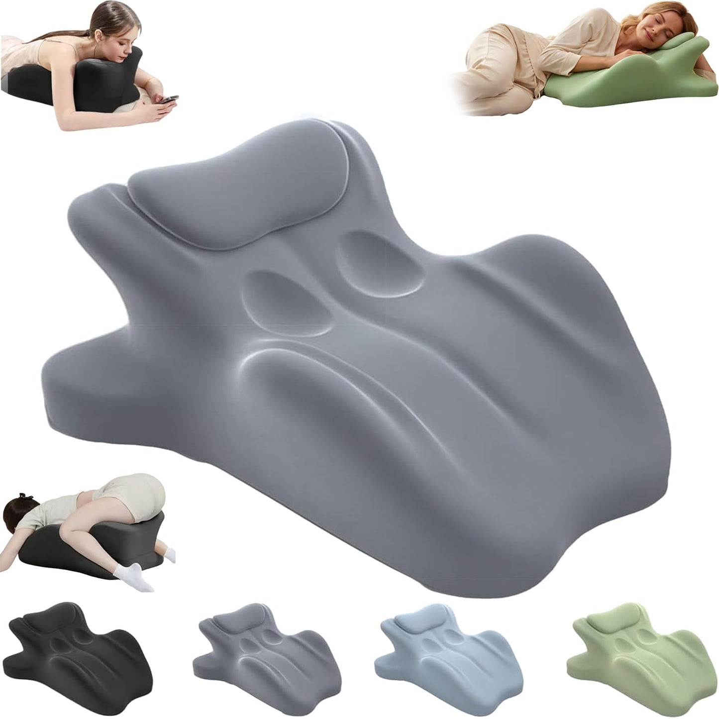Almohada de apoyo para la intimidad de parejas de espuma viscoelástica gris