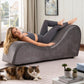 Chaise de terciopelo gris para una experiencia íntima