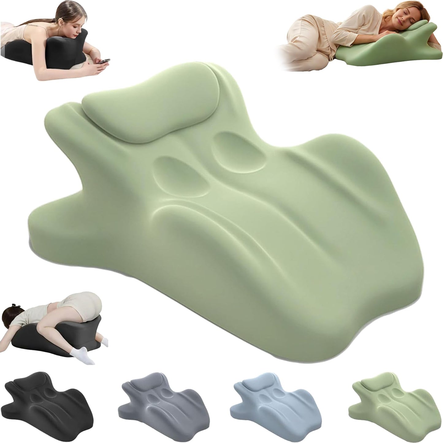 Almohada de apoyo para la intimidad de parejas de espuma viscoelástica verde