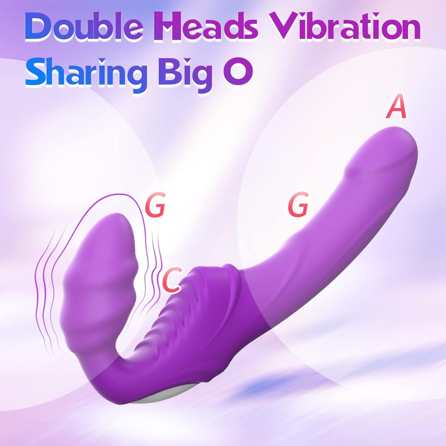 Vibrador de dildo sin tirantes ergonómico GrindFit
