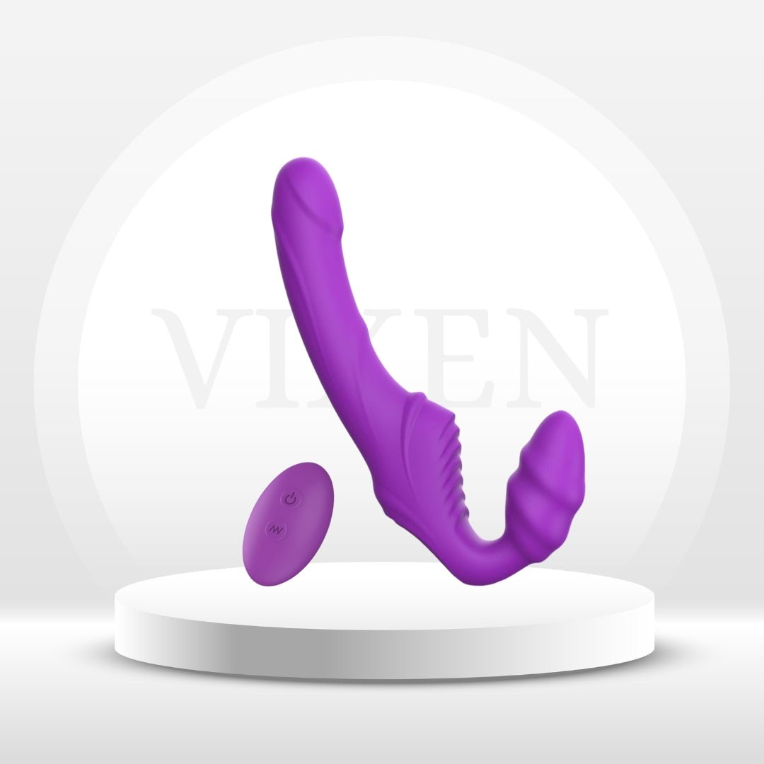 Vibrador de dildo sin tirantes ergonómico GrindFit