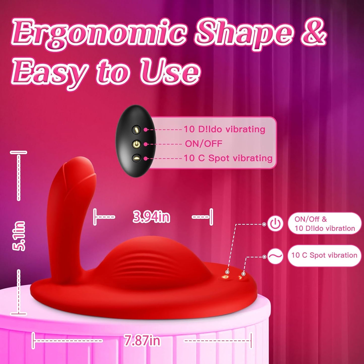 Vibrador montable con propulsión GrindWave
